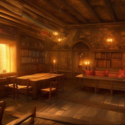 Medieval tavern room