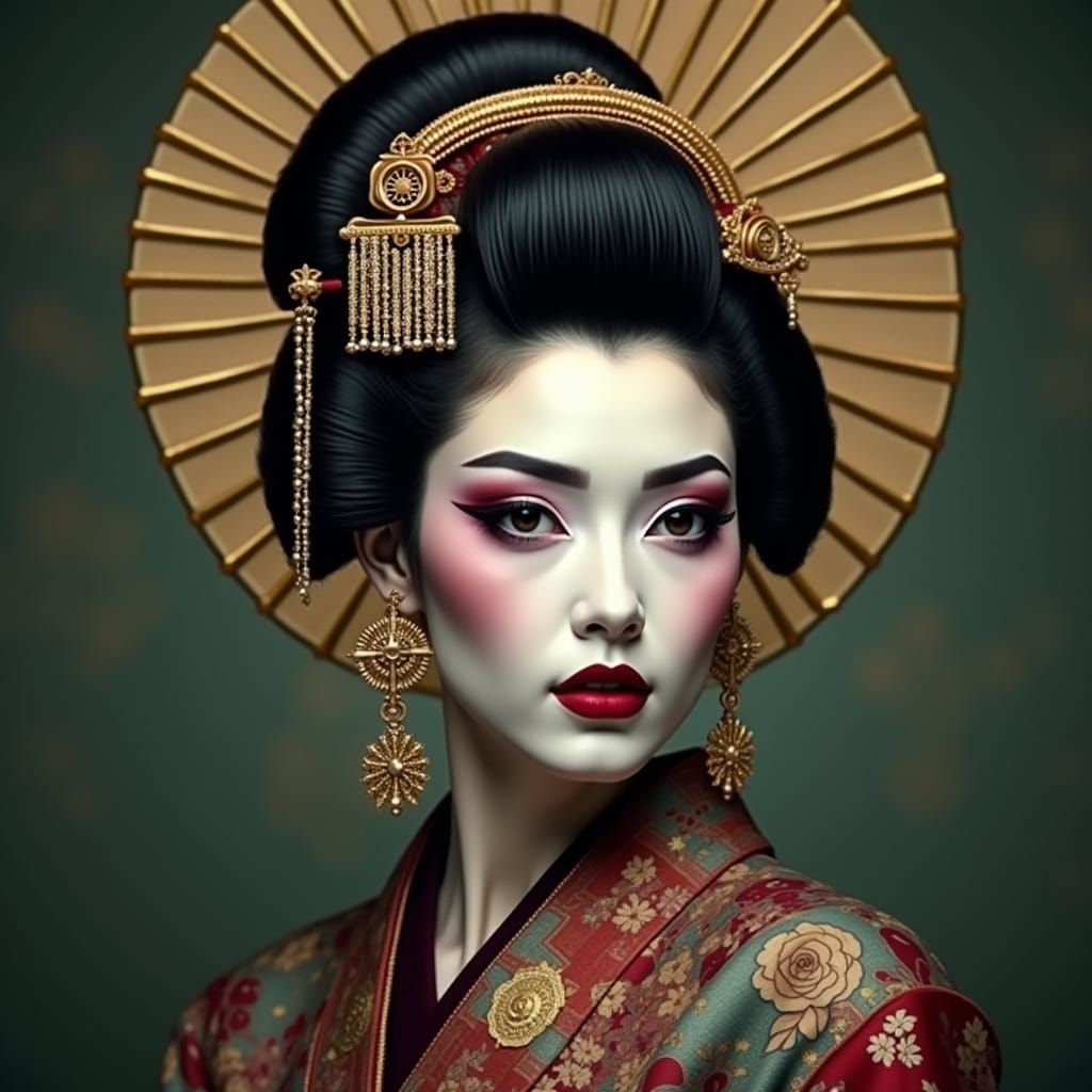 Exotic Fusion: Geisha, Tutankhamun, Harlequin