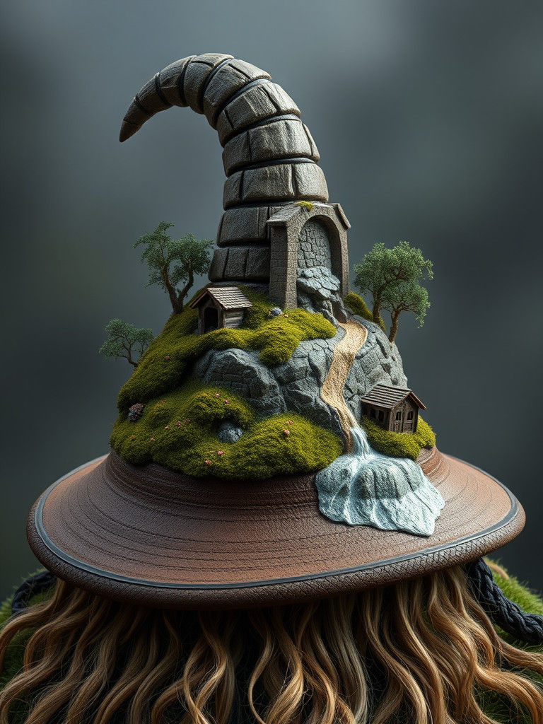 Lord of the Rings Scene on Gandalf's Hat