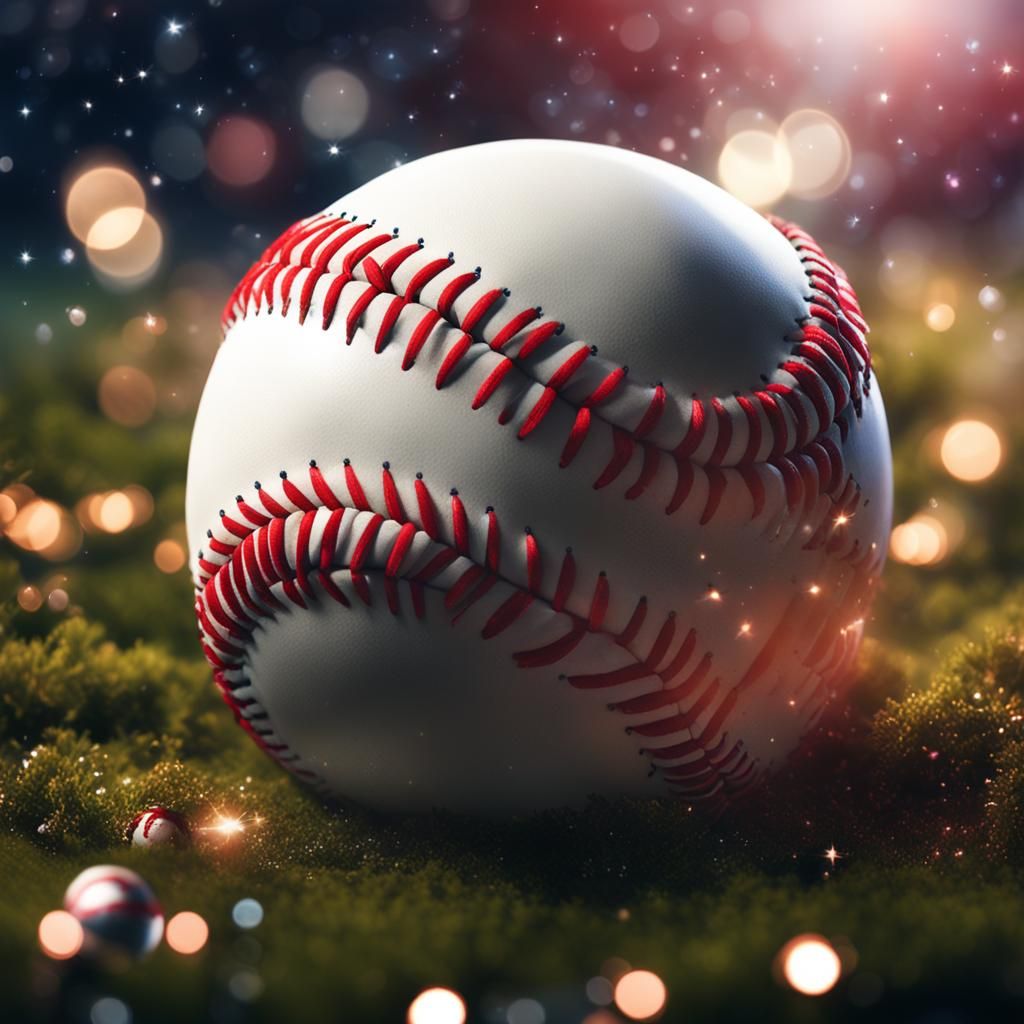 Bioluminescent Baseball Bat in a Mythical Setting