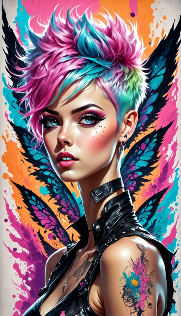 Mesmerizing, Captivating Punk-Goth Pixie