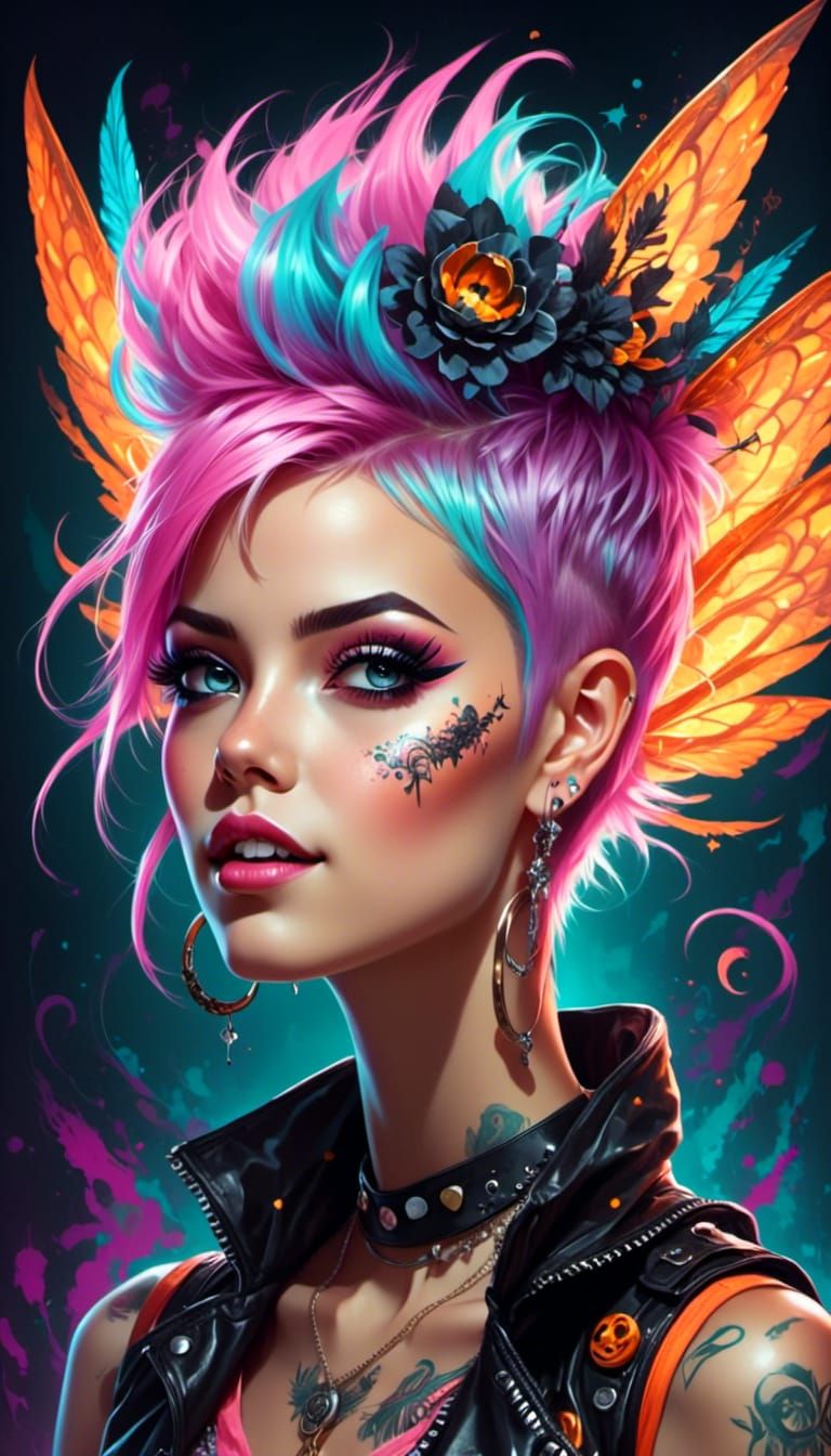 Mesmerizing, Captivating Punk-Goth Pixie