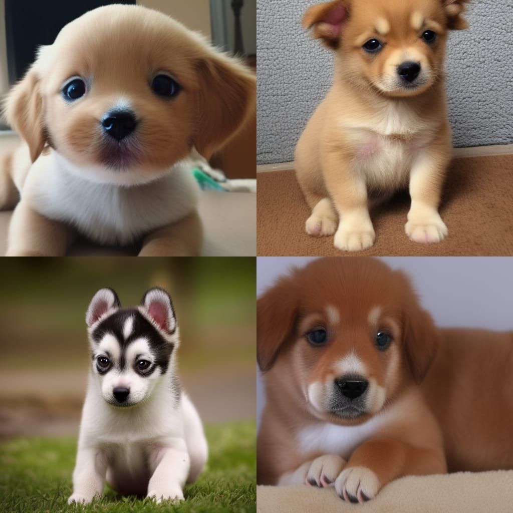 AI Generated Image of a Baby Dog