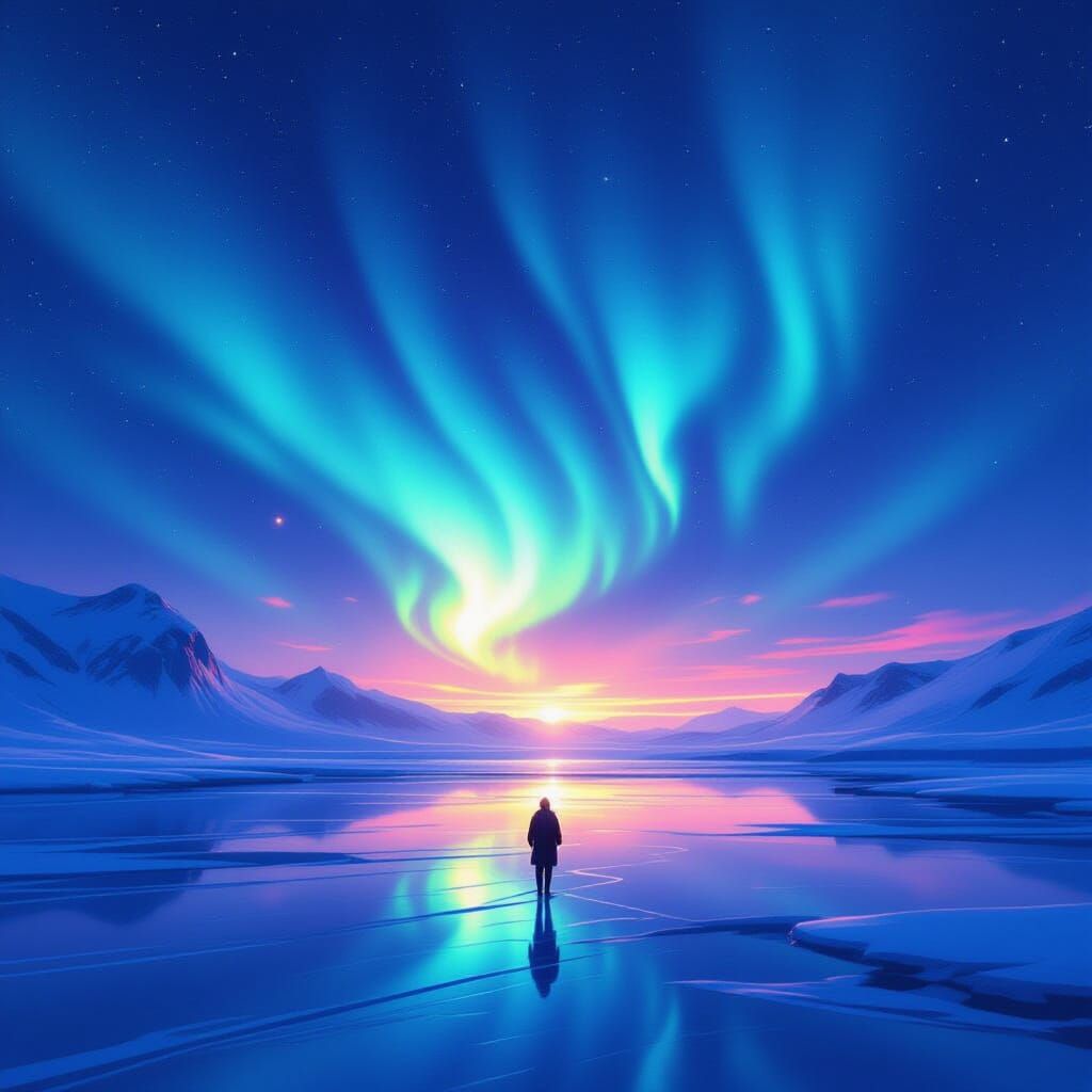Mystical Aurora Borealis in Dreamy Digital Art
