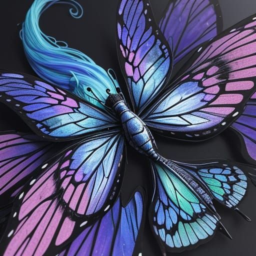 Butterfly on a Pen: Magical Vines in Digital Art