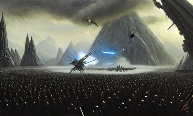 Star Wars vs Lord of the Rings.  (But it was supposed to include Vader and Gandalf)