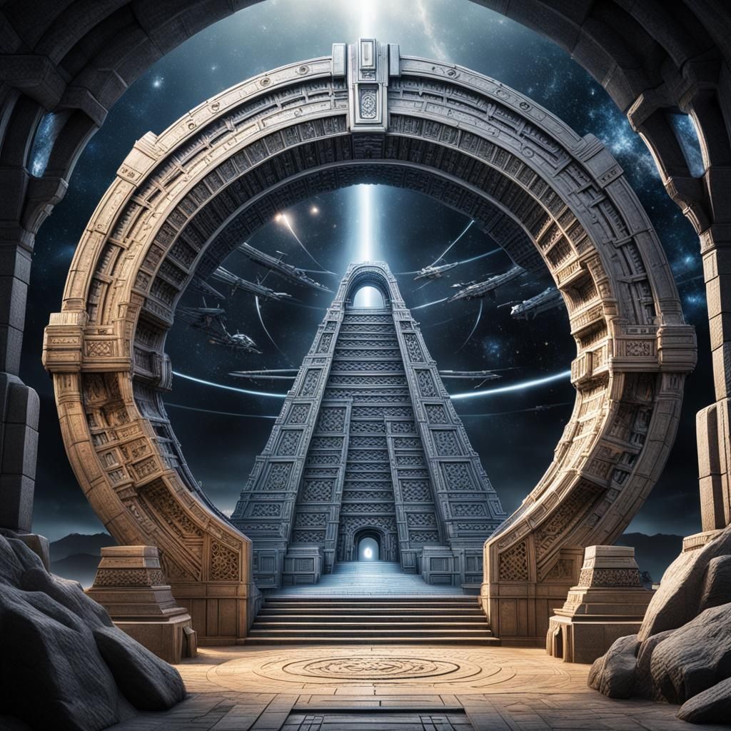 Hyperrealistic Stargate with Intricate Details