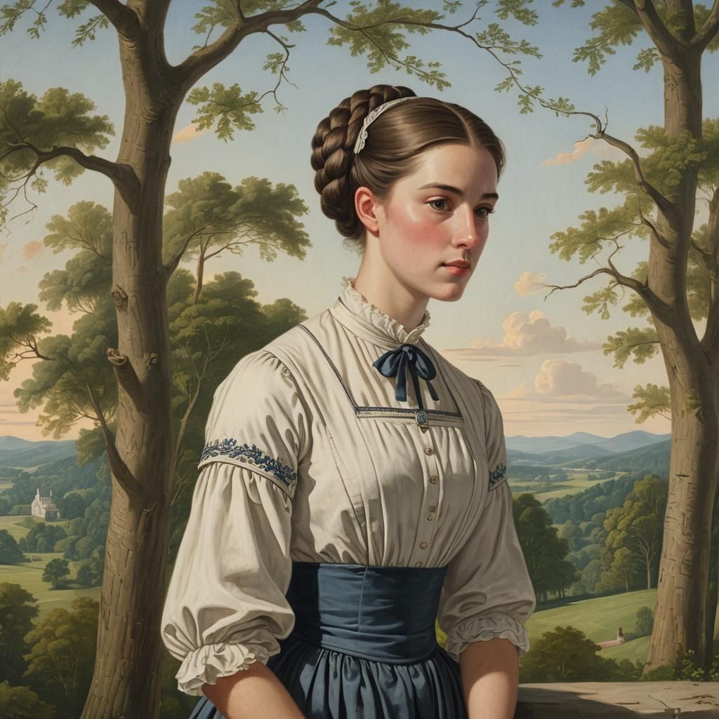 Neoclassical Portrait of Susanna Albee in Colonial America