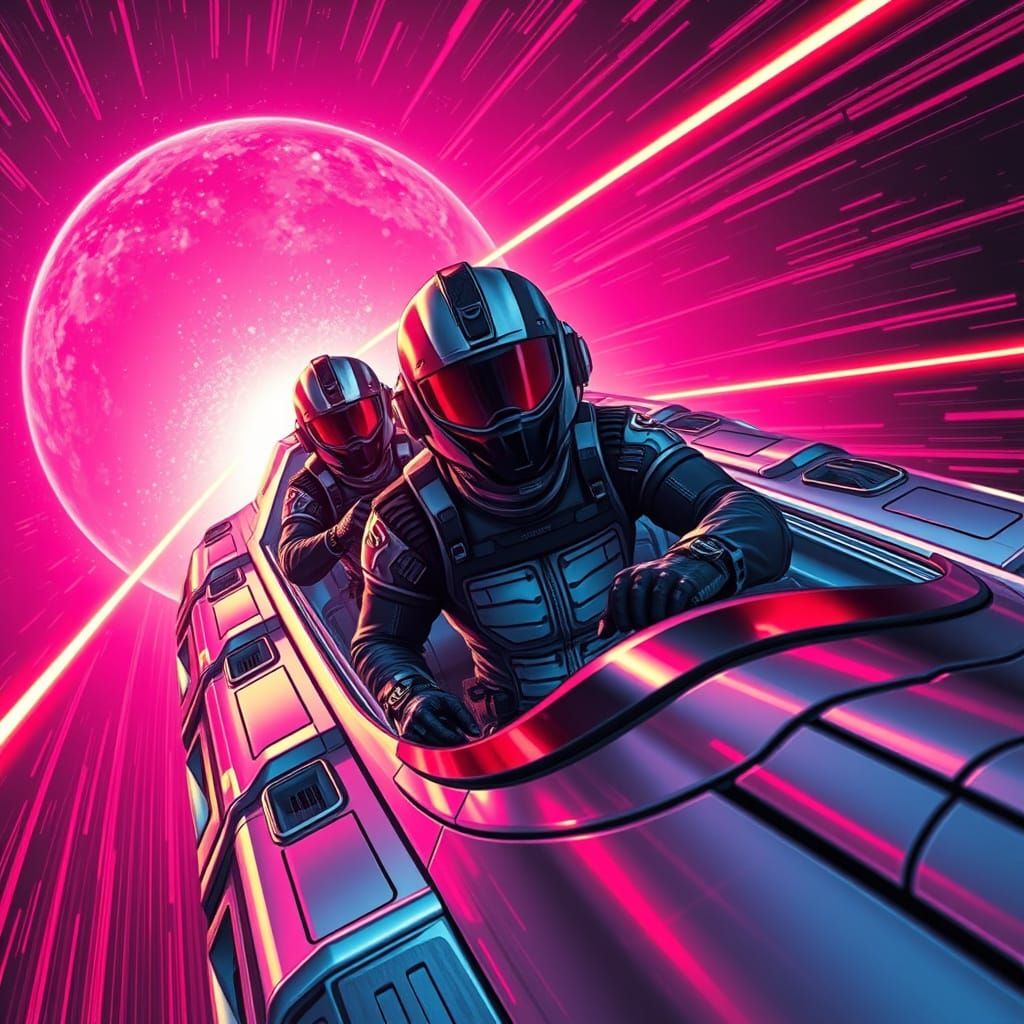 Cyberpunk Space Cops Hot Pursuit in Dystopian Galaxy