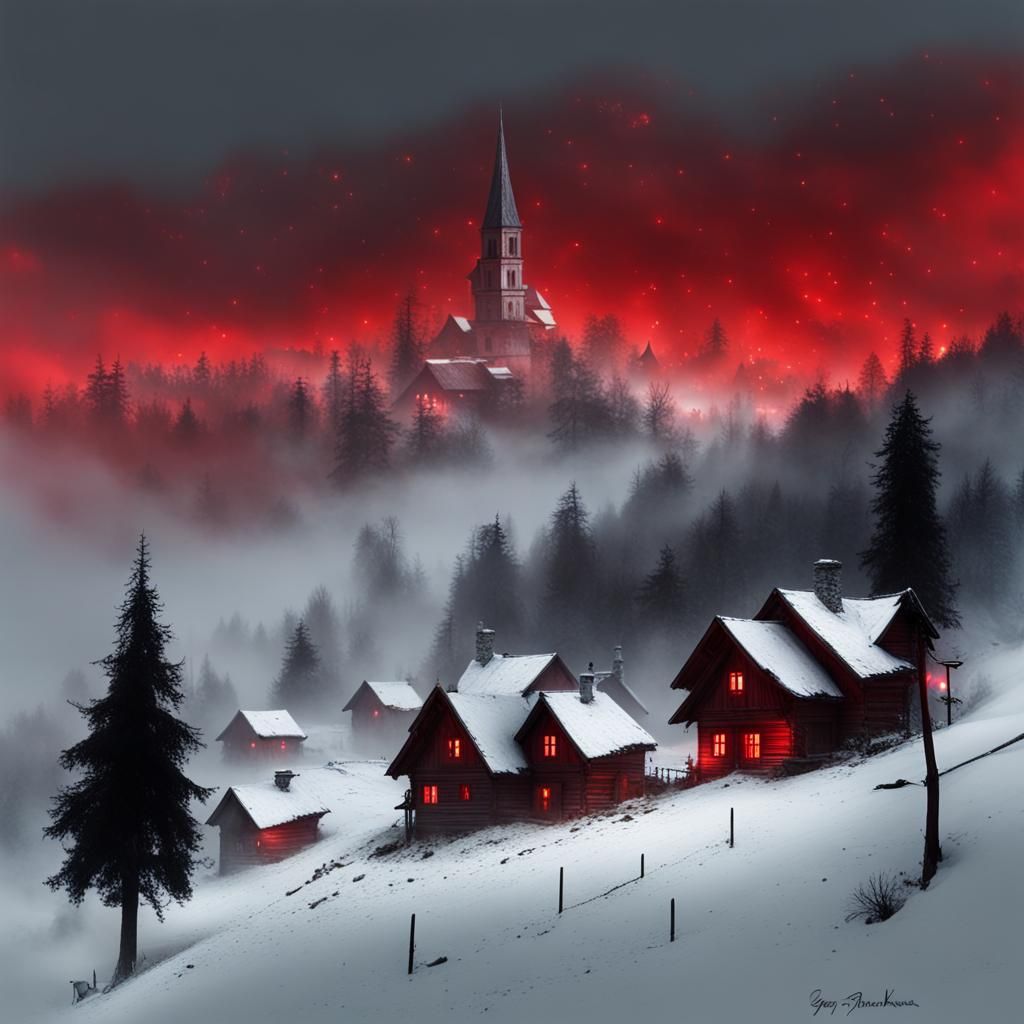 Sinister Fog Veils Transylvanian Village