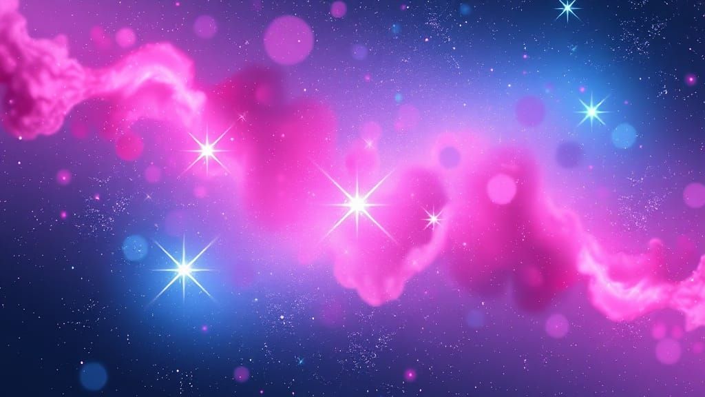 Fantasy Starscape in Pink, Purple, and Blue