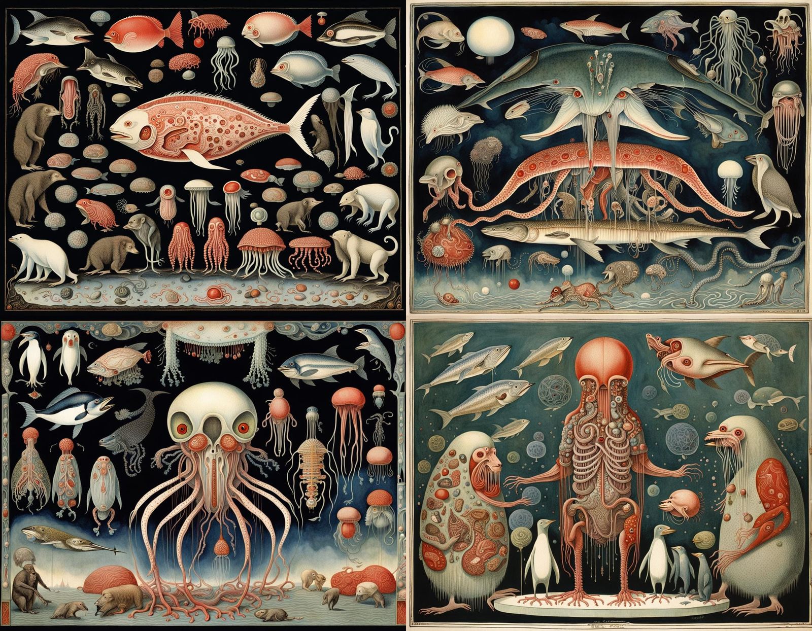 Surrealistic Icelandic Homunculus in Mysterious Noctilucent....