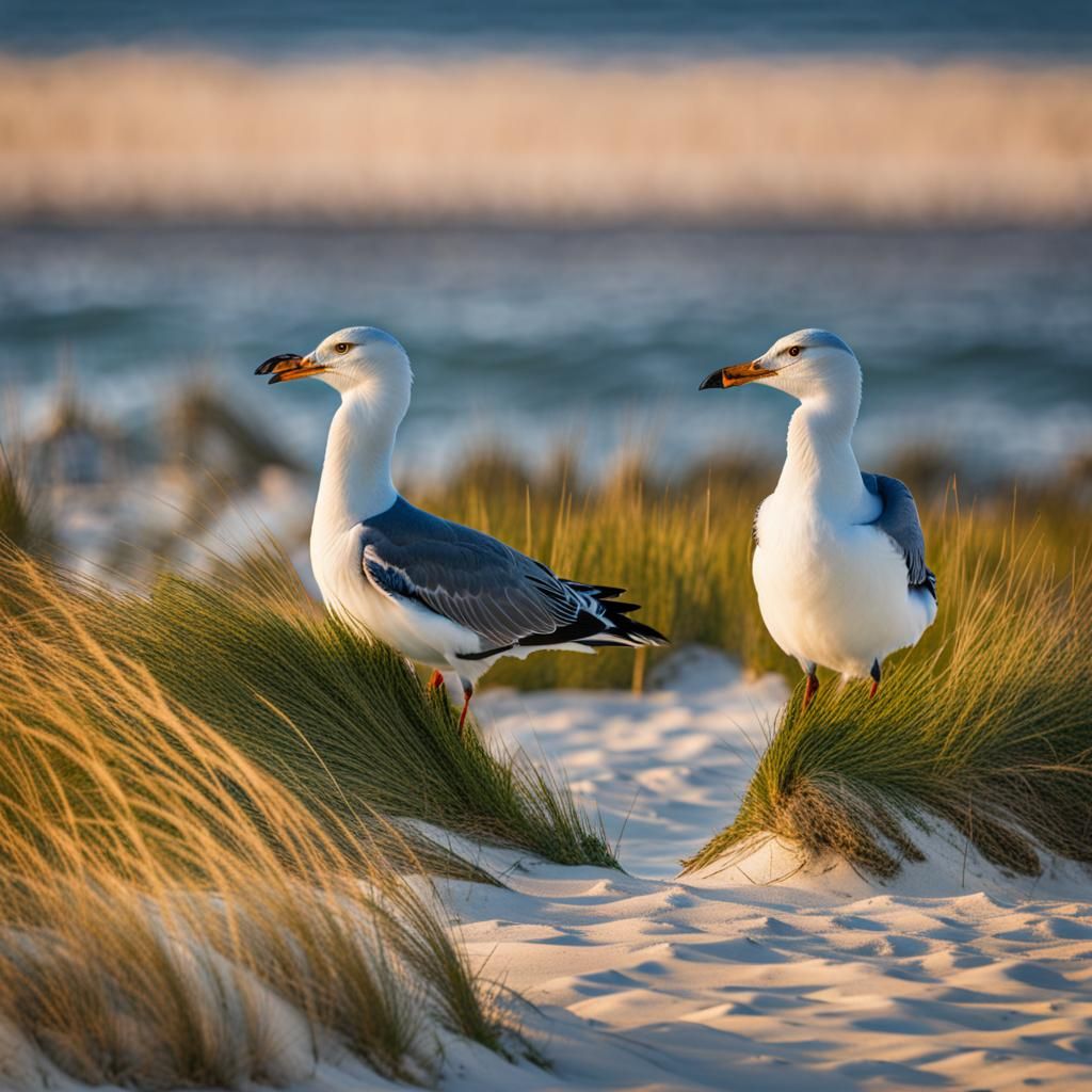 Seagulls on Germany's Baltic Coast