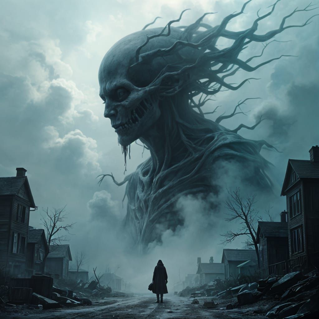 Eerie and Scary Creature in the Darkness