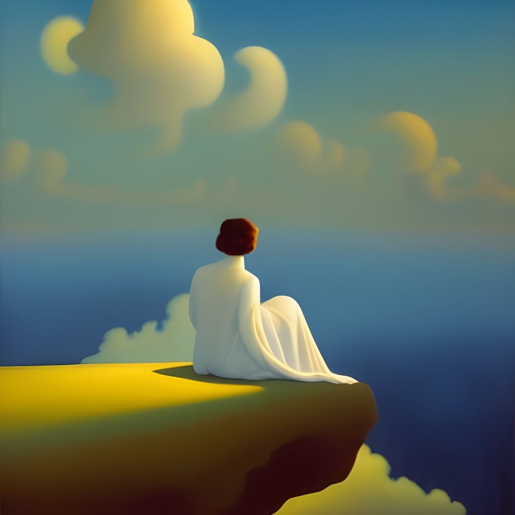 Surreal Wanderer Above a Misty Landscape