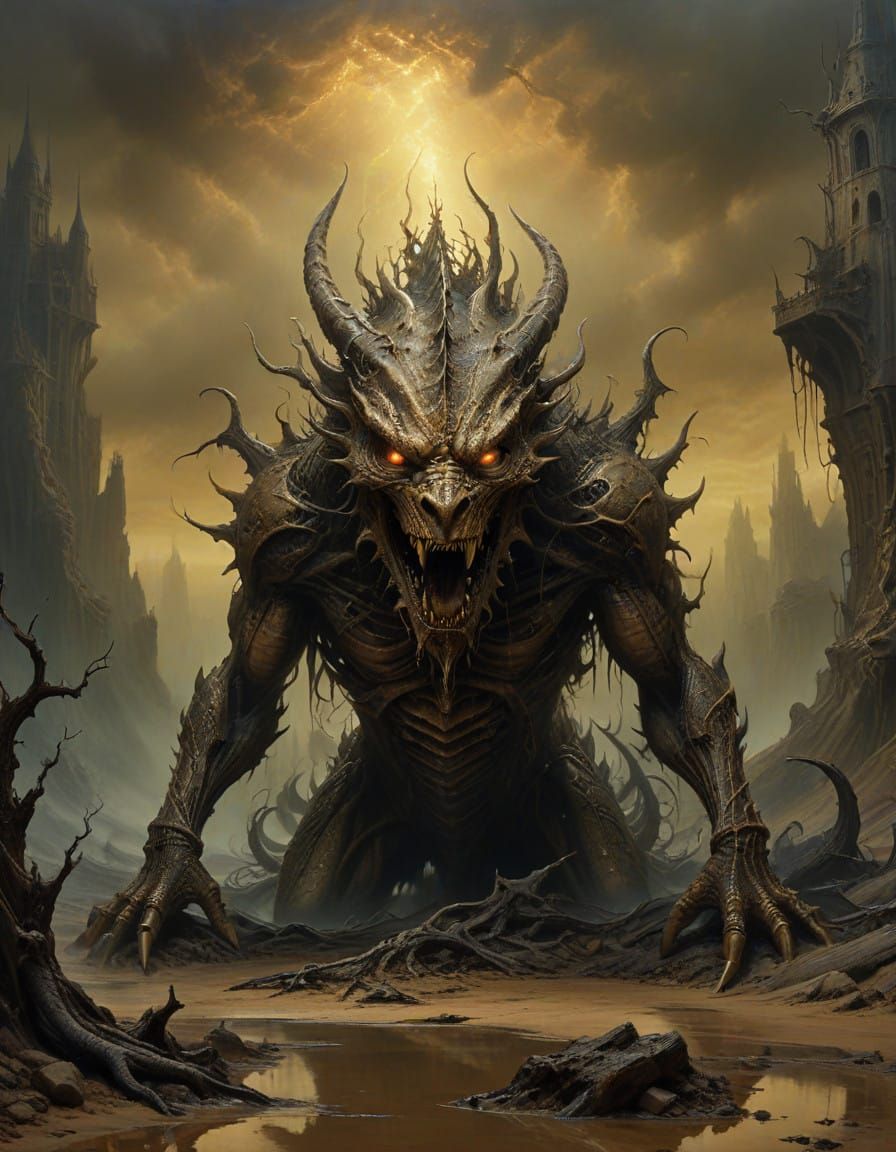 Copper Colossus Dominates Surreal Dreamscape