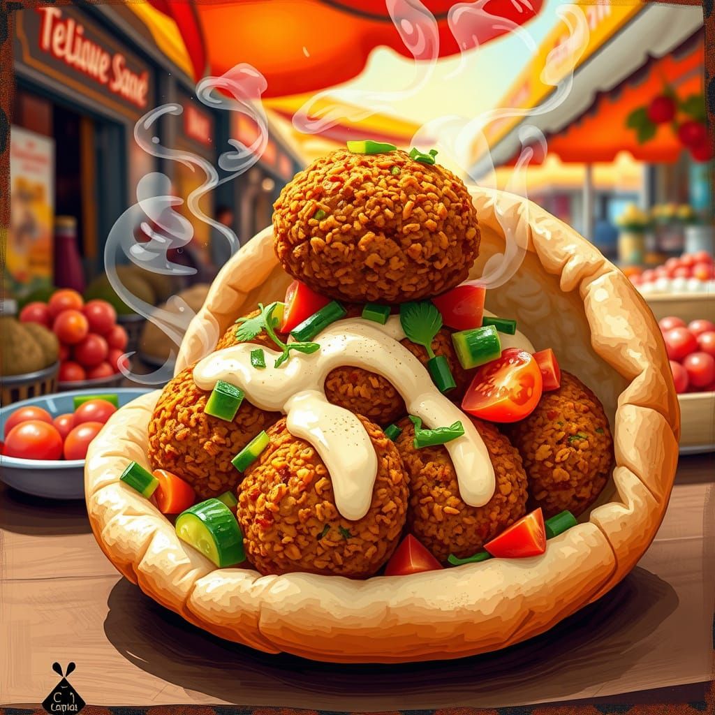 Vibrant Israeli Street Food Scene in David Hockney-Inspired ...