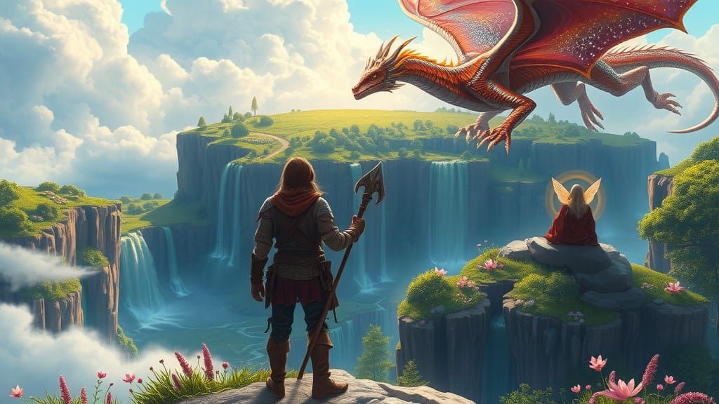 Ethereal Fantasy Realm in Vibrant Colors