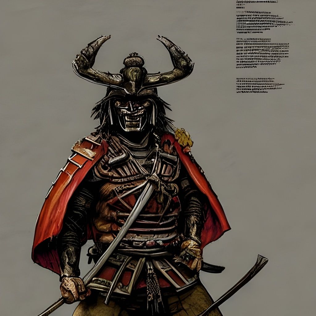 Samurai Hobgoblin Portrait in Fantasy Art Style