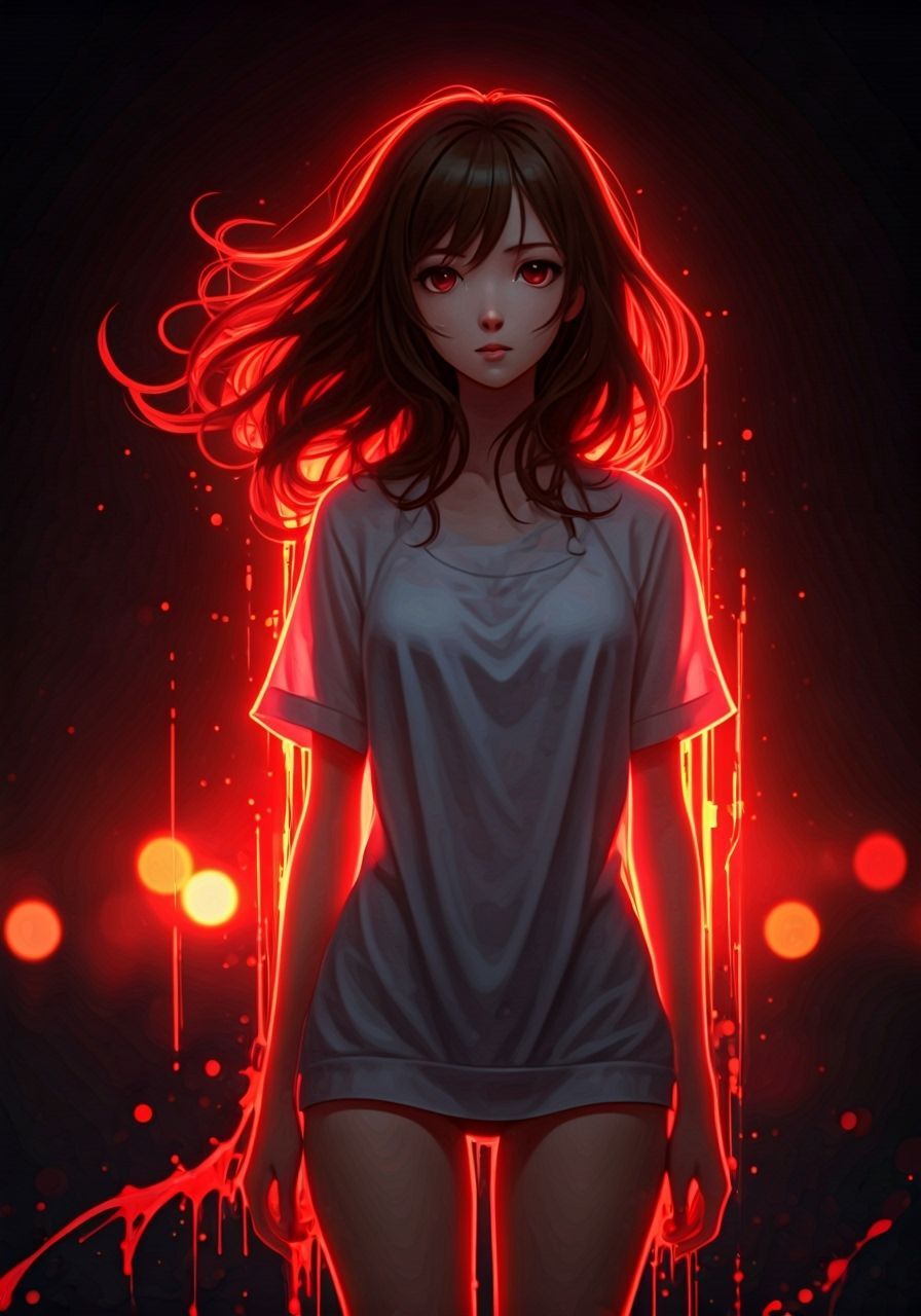 Beautiful Young Woman in Summer Sunshine Rays