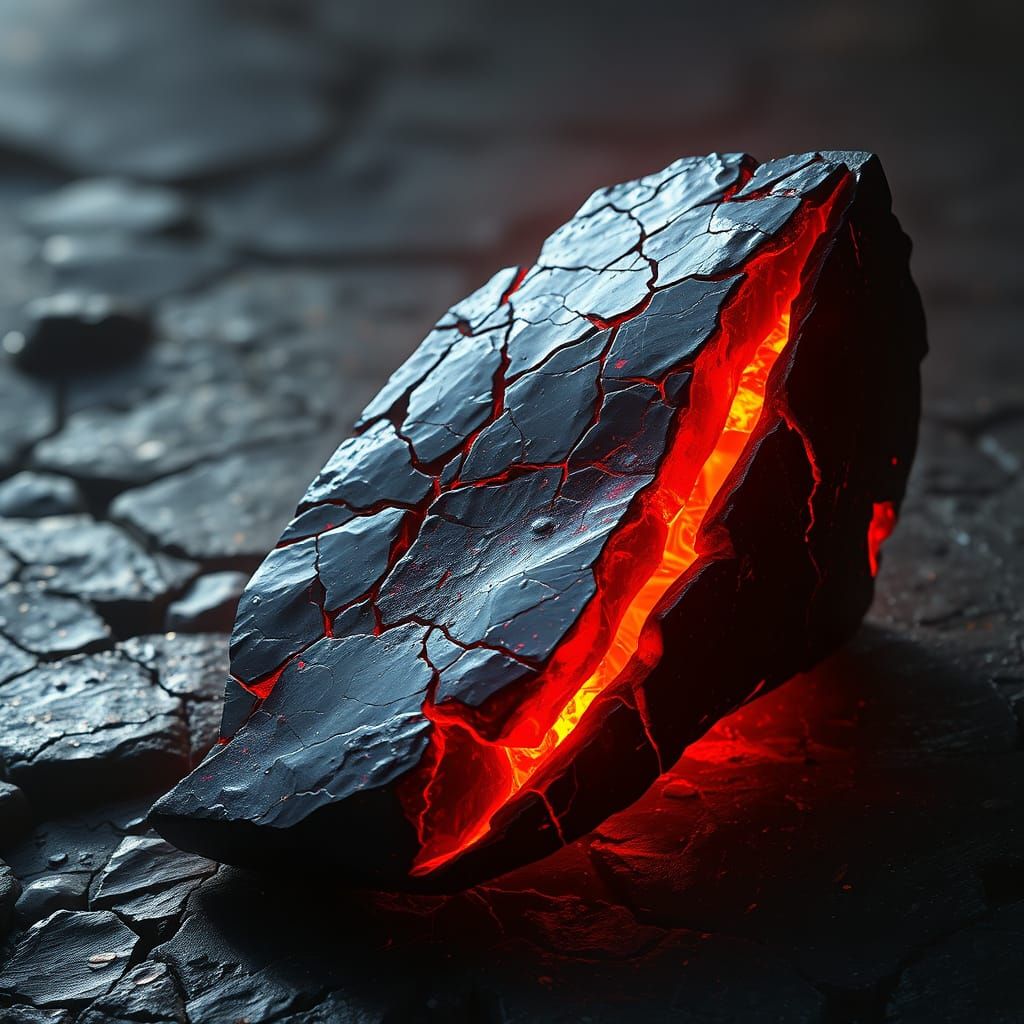 Obsidian Shard Relic in Dark Fantasy Style