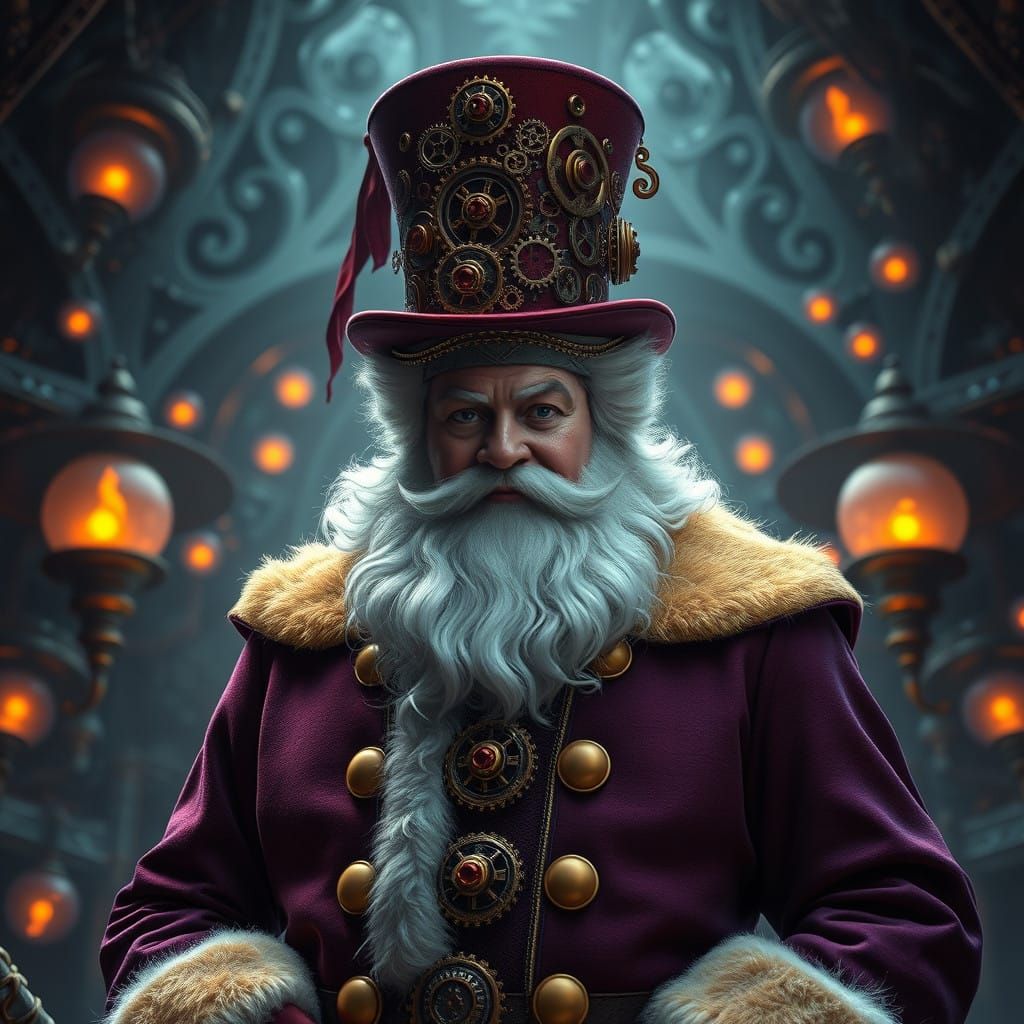 Steampunk Santa Claus in Imperial Gearwork Regalia
