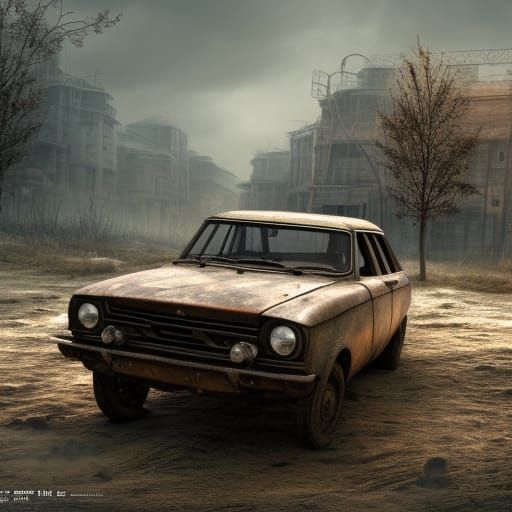 Post-Apocalyptic Lada 1200 in Photorealistic Digital Art