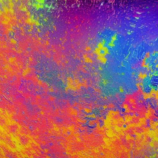 Solar System in Neo-Impressionist Cyberpunk Style