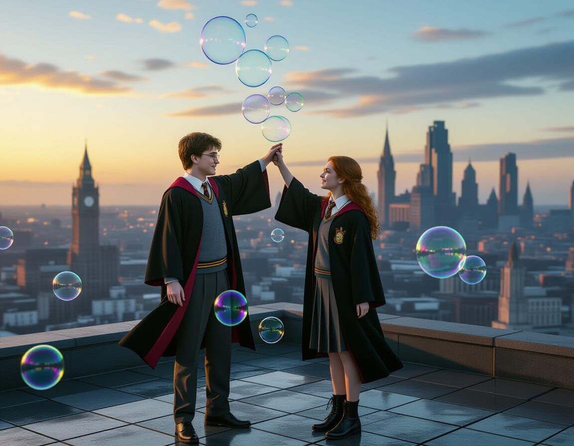Harry Potter and Ginny Weasley's Surreal Celebration