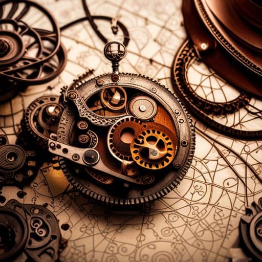 Intricate Steampunk Design in Hyperrealistic Detail