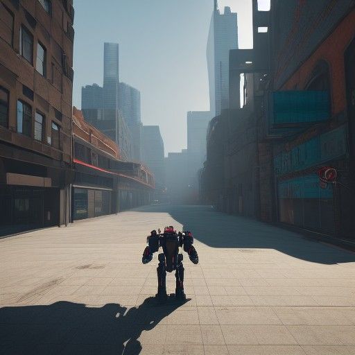 Giant Robot in a Deserted City