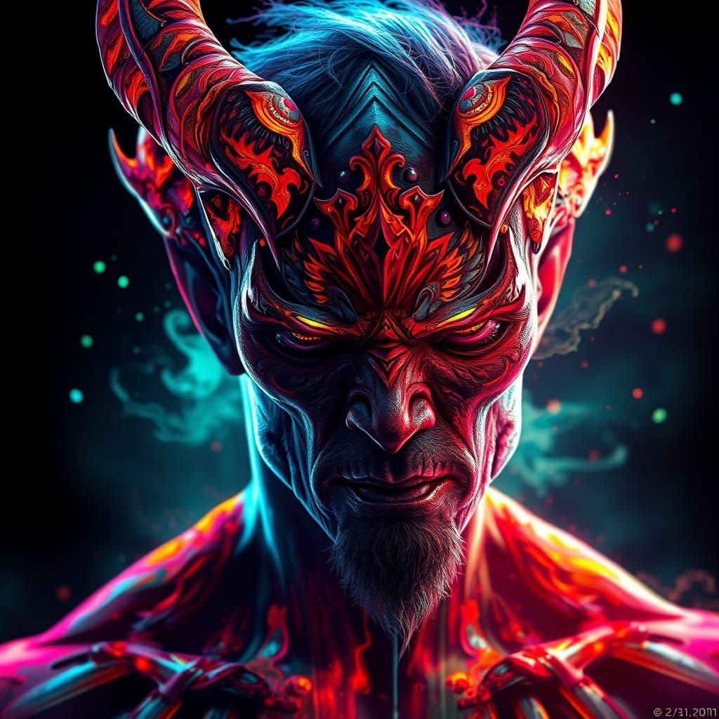 Ethereal Demon Lord in Triadic Colors