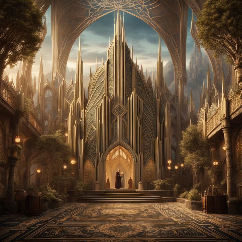 Art Deco Rivendell: A Digital Matte Painting