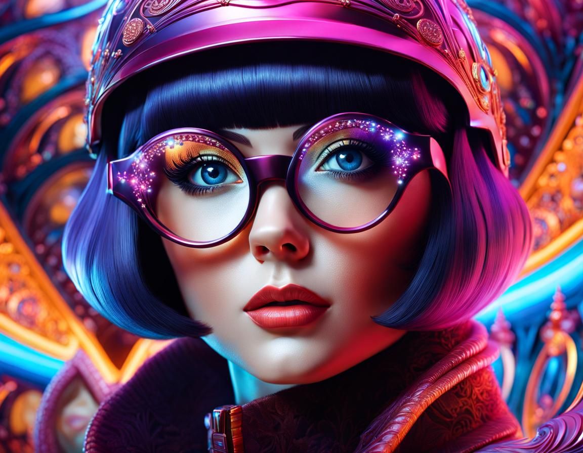 Velma Dinkley Double Exposure 3D Render