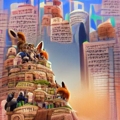 Zootopia Cityscape: A Whimsical Tower of Babel