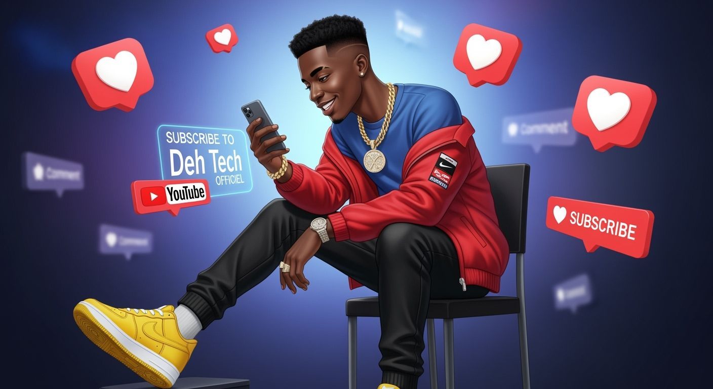 Digital Futurism: Man Subscribing on YouTube