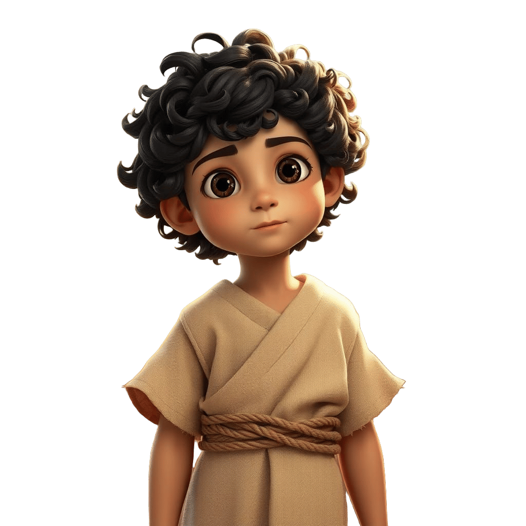 Ancient Hebrew Boy in Traditional Attire
