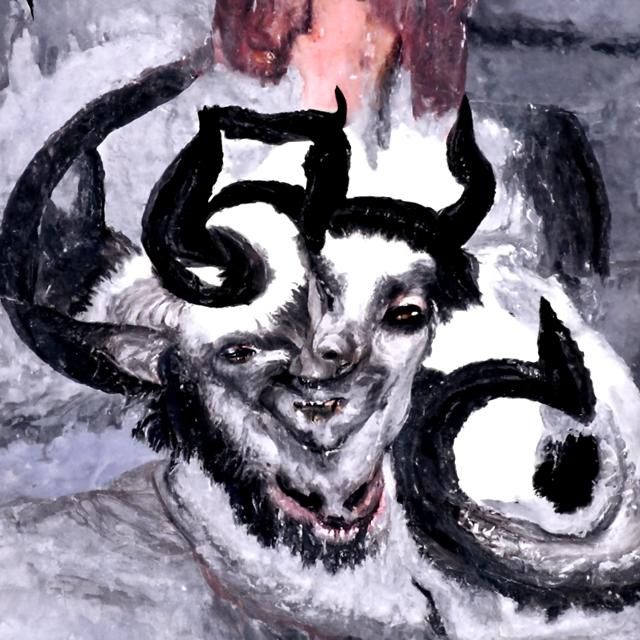 Portrait of a Demon with Goat Horns