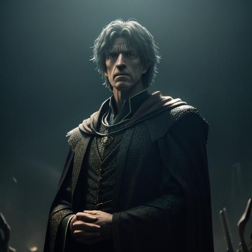 Cinematic Film Still of Merlin