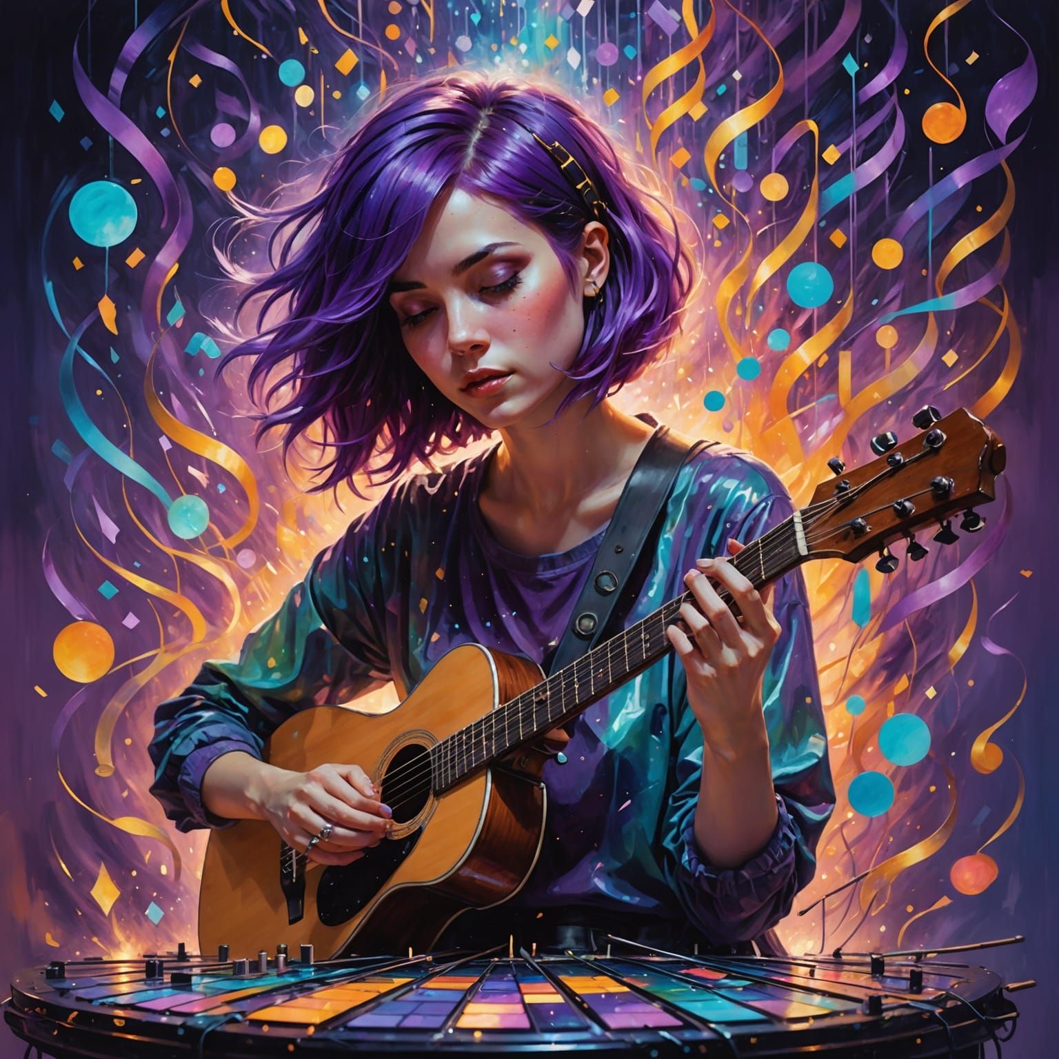 Surreal Musician and Artist in Mystical Fantasy Art