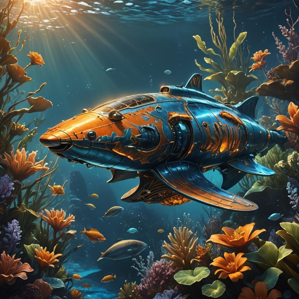 Tiger Oscar Submarine Shaped Like a Stingray