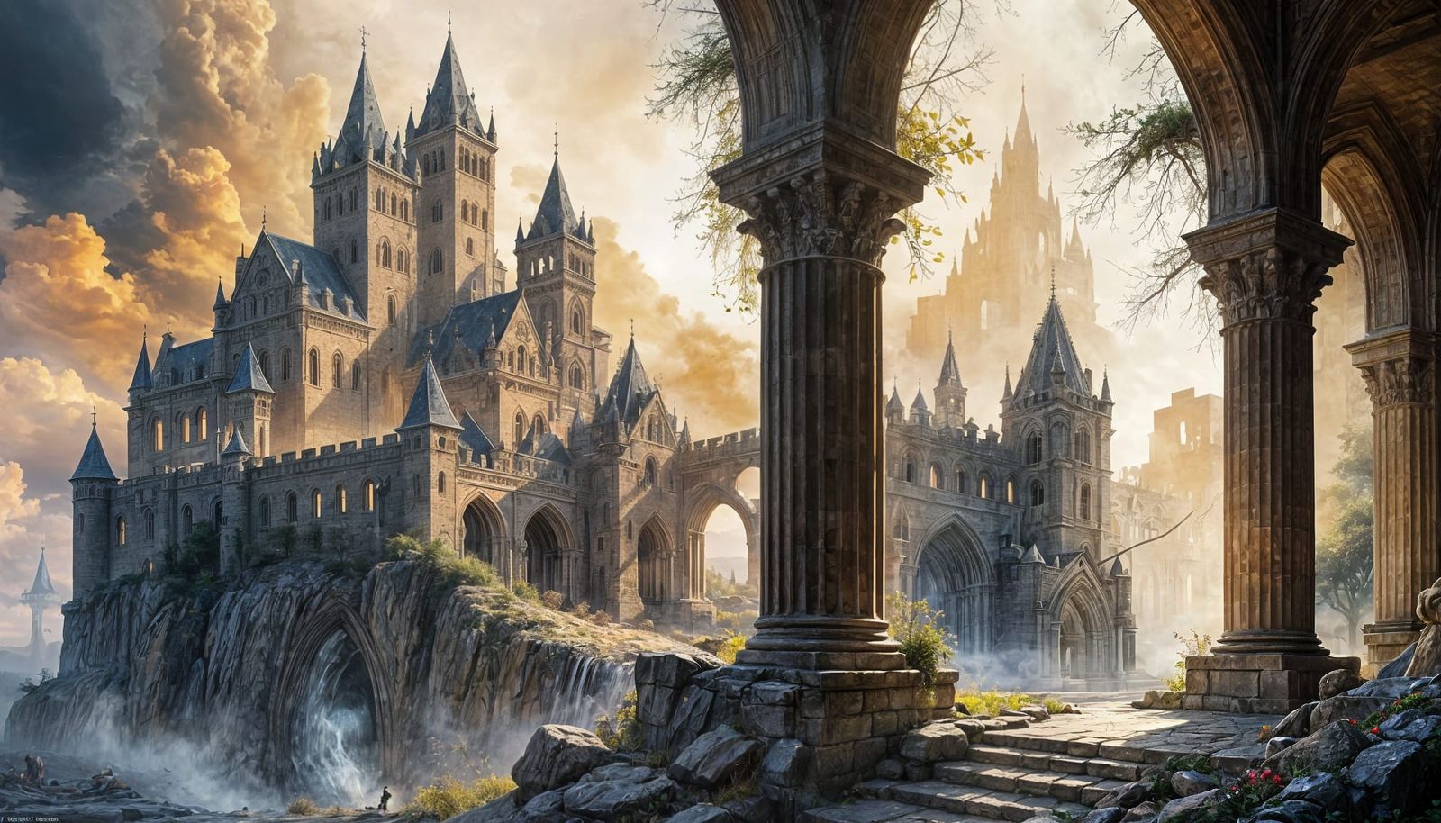 Morning Light Dances Through Castle Windows in Vibrant Splen...