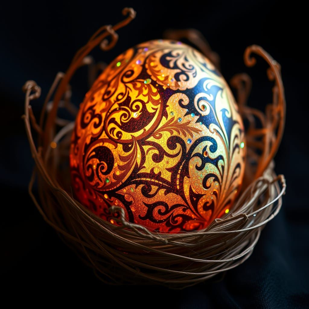 Ethereal Egg in Iridescent Splendor