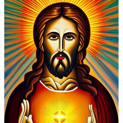 Christ the Messiah: Acrylic Art of Divine Radiance