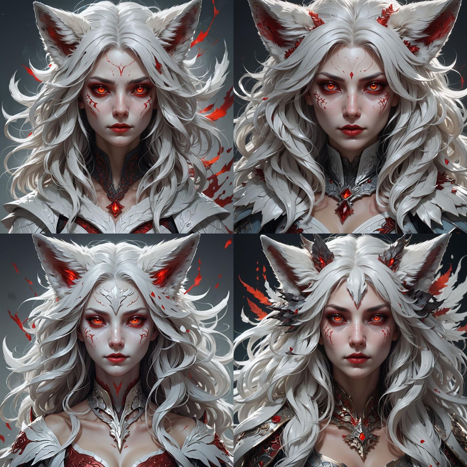 Fox Monster Woman Portrait in Digital Art Style