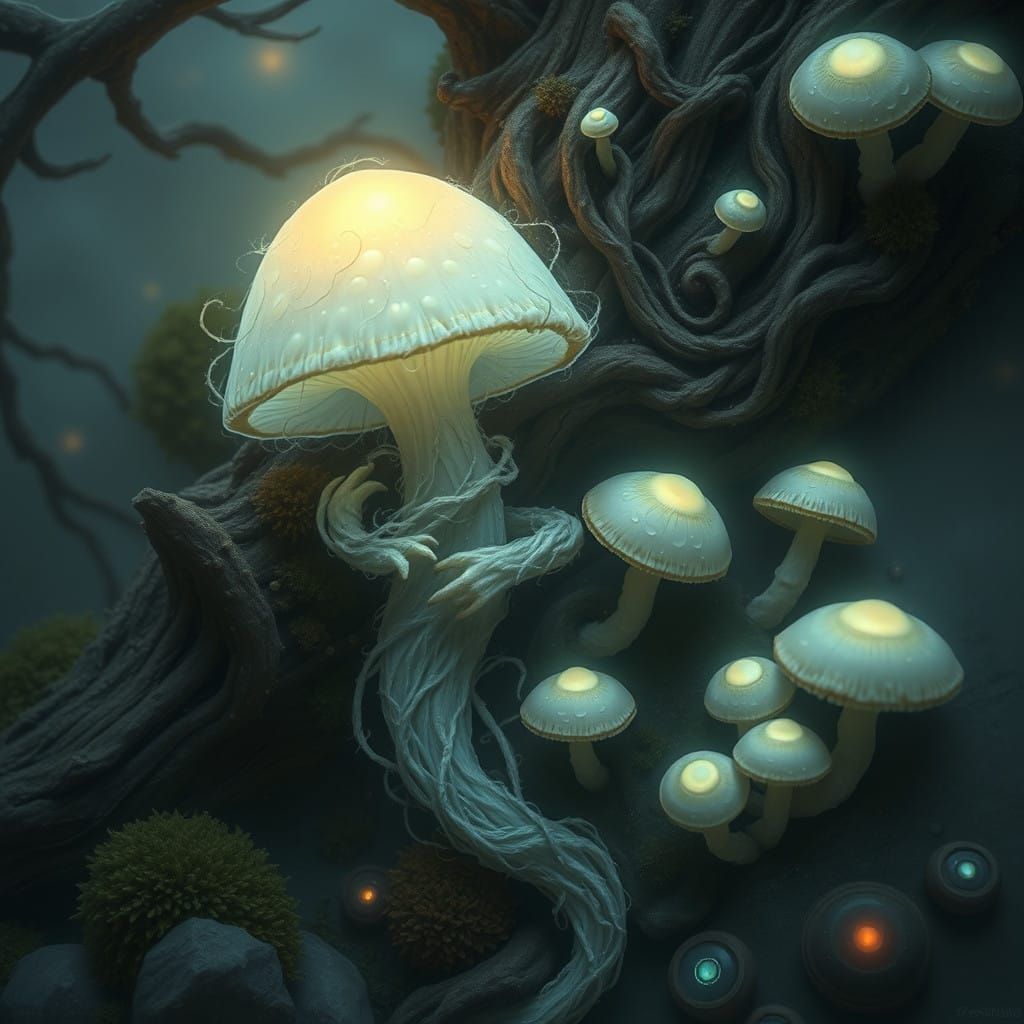 Ethereal Fungal Entity Radiates Healing Energy