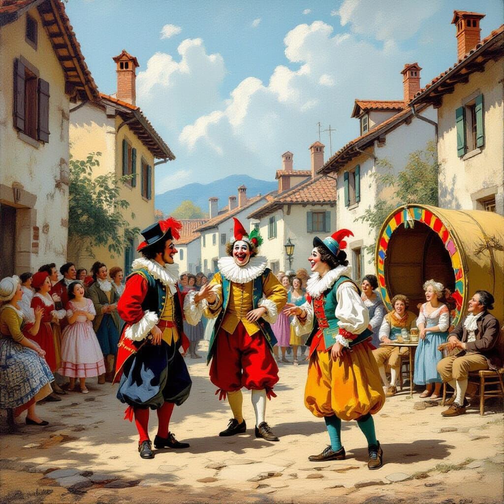Commedia dell'Arte Performance in Rococo Style