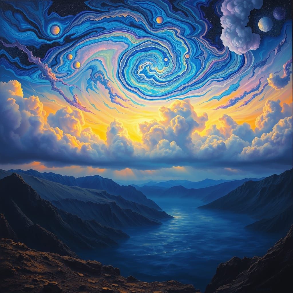 Celestial Landscape of Melancholy and Longing