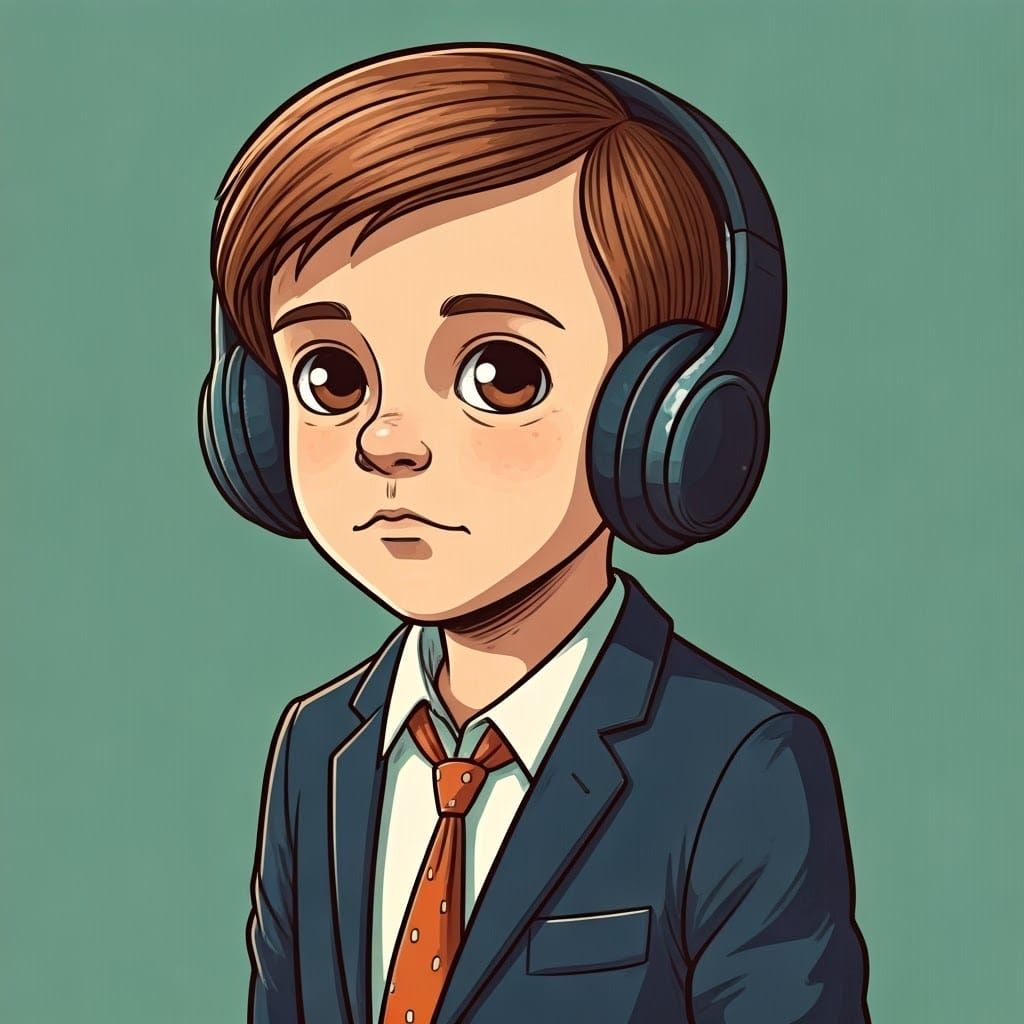 Comedic Fineliner Cartoon Passport with Abstract Twist