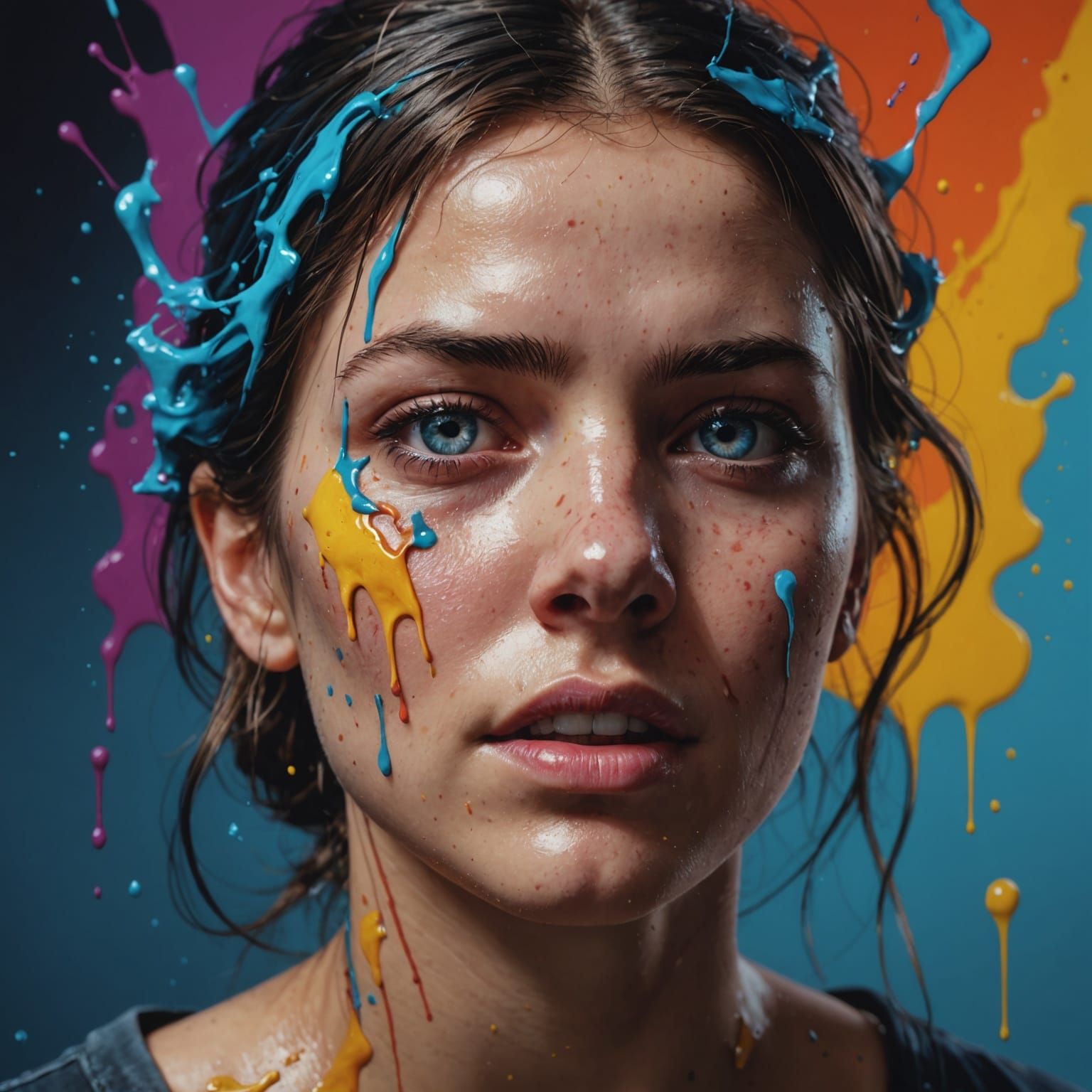 Hyperrealistic Fear Concept Art with Dramatic Lighting